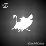 Bushpig Silhouette Sticker - Pumba